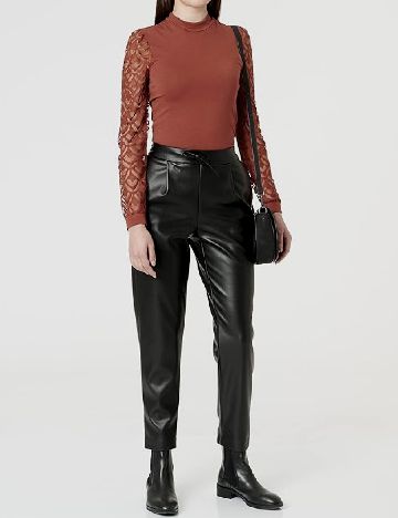 Bluza Only Carmakoma, caramiziu