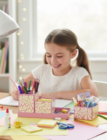 Organizator pentru birou AVEC, roz