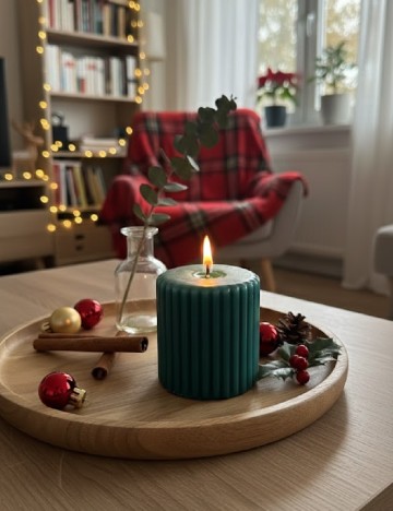 Lumanare decorativa ACTION, verde