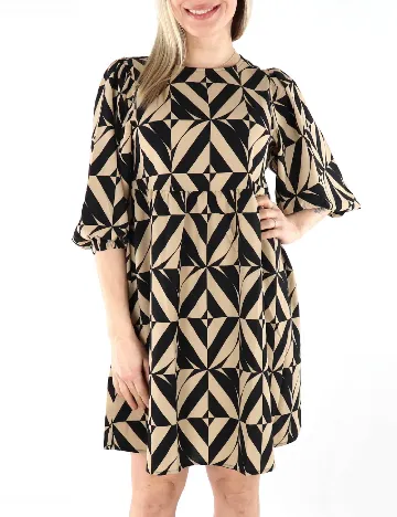 Rochie scurta Jacqueline de Yong, negru/crem