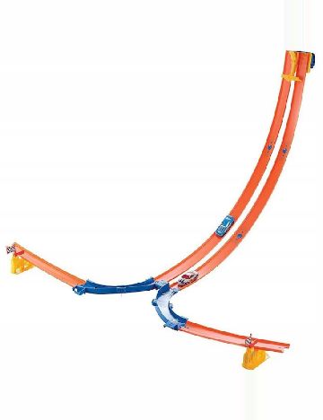 Set pista pentru copii cu 2 masinute, 1:64 Hot Wheels, mix culori