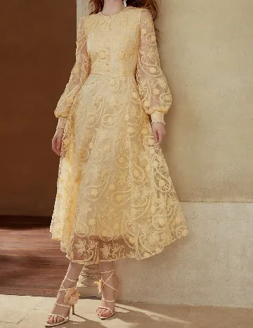 Rochie lunga MOTF, galben Galben