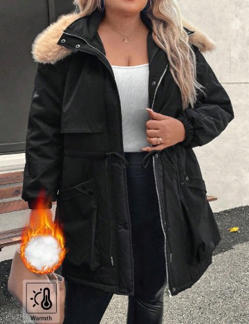 Geaca SHEIN CURVE, negru