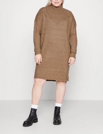 Rochie medie Only Carmakoma, maro