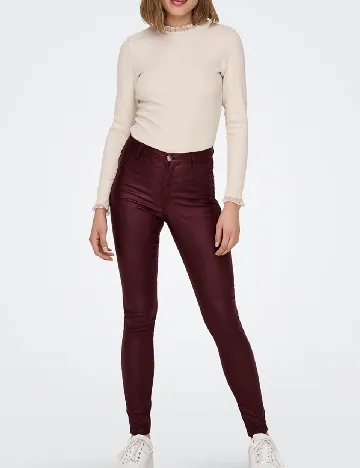 Pantaloni Only, visiniu Rosu