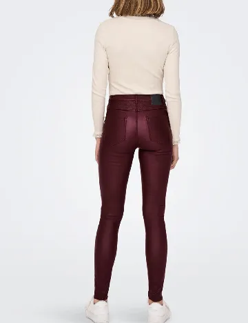 Pantaloni Only, visiniu Rosu