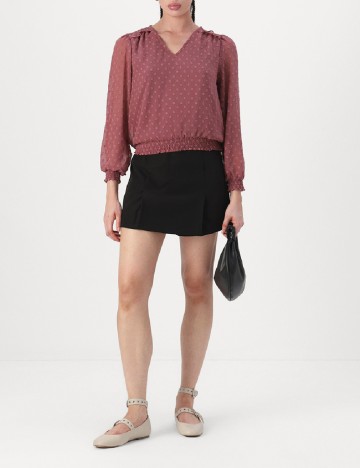 Bluza Only, roz pudra inchis