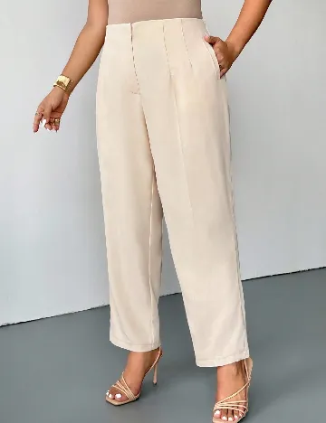 Pantaloni SHEIN CURVE, crem Crem