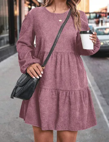 Rochie scurta SHEIN CURVE, roz pudra Roz