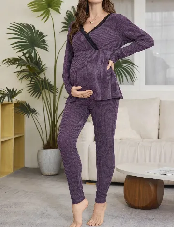 Pijama SHEIN Maternity, mov Mov