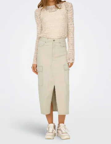 Fusta Only, bej Crem