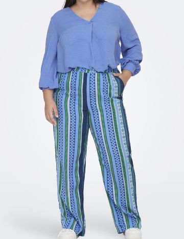 Pantaloni Only Carmakoma, albastru