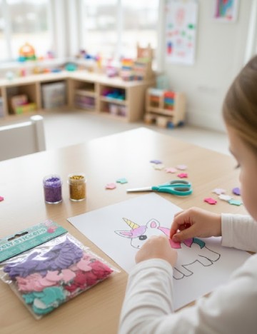 Autocolante din fetru ACTION, mix culori