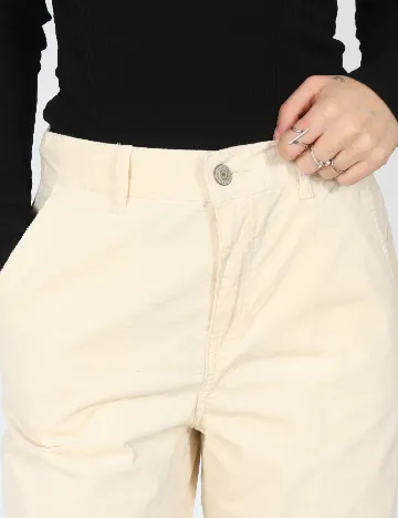Pantaloni LMTD, ecru Alb
