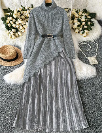 Rochie lunga SHEIN CURVE, gri Gri