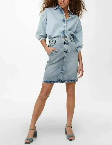 Fusta Only, albastru Albastru