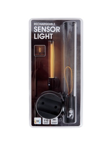 Lampa cu senzor reincarcabila ACTION, negru