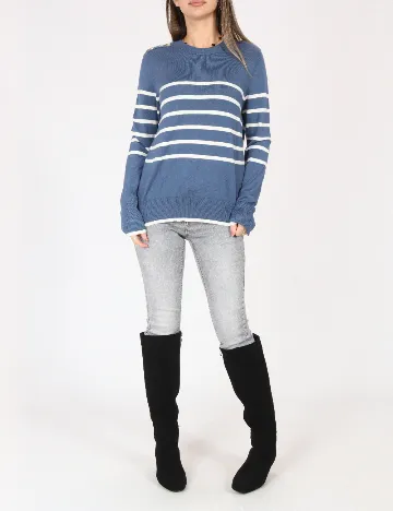 Bluza C&A, albastru/alb