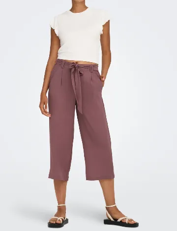 Pantaloni trei sferturi Only, roz pudra Roz