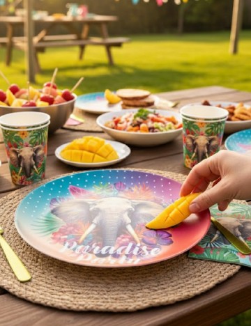 Farfurie de plastic ACTION, mix culori