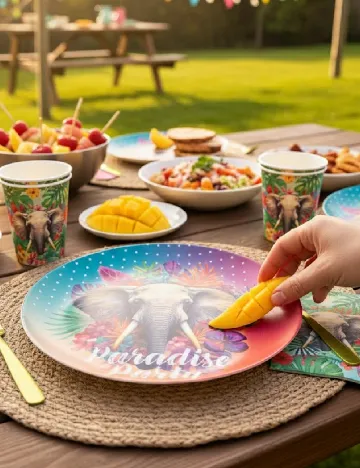 Farfurie de plastic ACTION, mix culori Mix culori