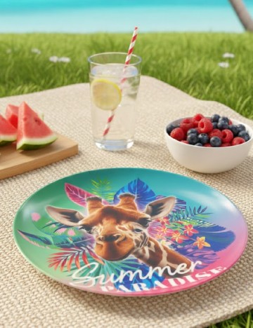 Farfurie de plastic ACTION, mix culori