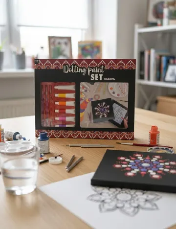 Set creație artă punctată Craft world, rosu Rosu