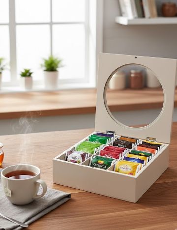 Cutie de depozitare pentru ceai ACTION, gri