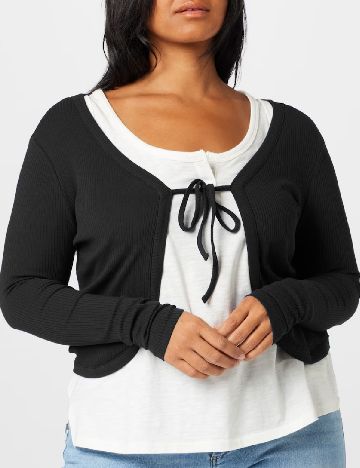 Cardigan Only Carmakoma, negru