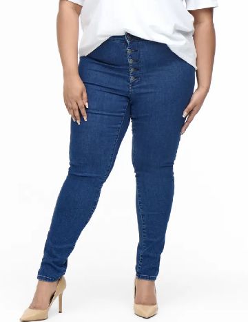 Blugi Only Carmakoma, albastru