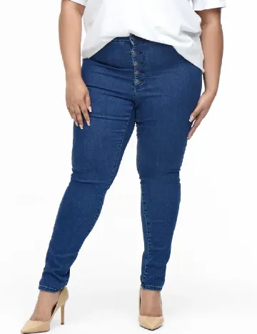 Blugi Only Carmakoma, albastru Albastru