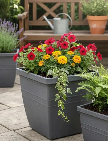 Ghiveci ACTION, gri inchis