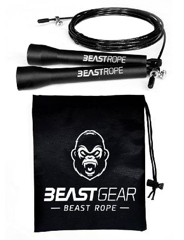 Coarda de sarit ajustabila Beast Gear, negru