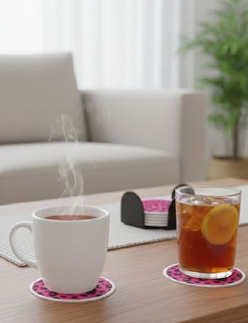 Set suporuri pahare reversibile, 50 buc, animal print