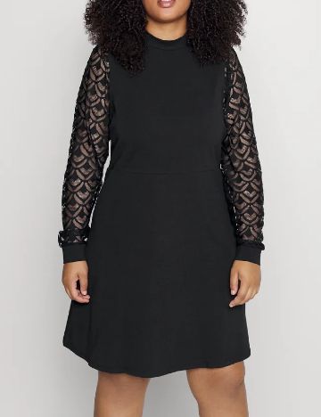 Rochie scurta Only Carmakoma, negru
