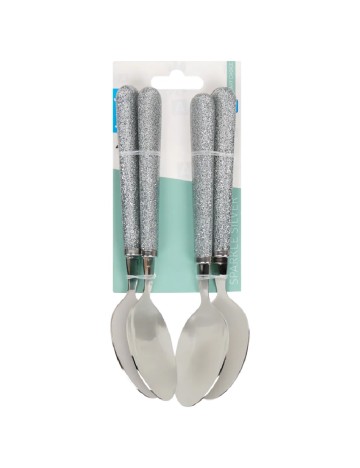 Set linguri cu sclipici 4 bucati ACTION, gri