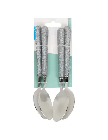 Set linguri cu sclipici 4 bucati ACTION, gri Gri