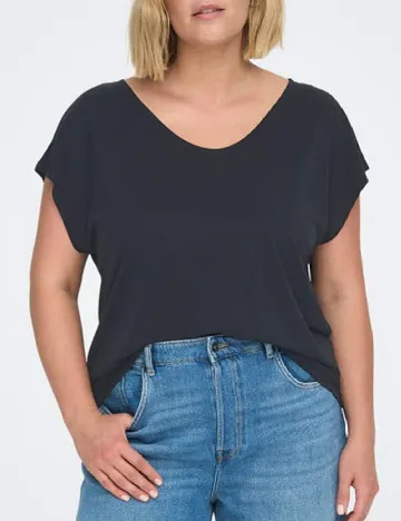 Tricou Only Carmakoma, gri inchis Gri