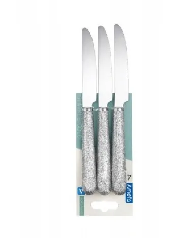 Set cutite cu sclipici 4 bucati Amefa, argintiu