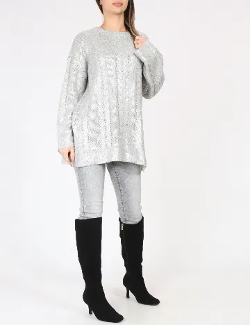 Pulover C&A, argintiu Gri