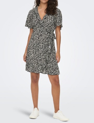 Rochie scurta Jacqueline de Yong, negru/alb