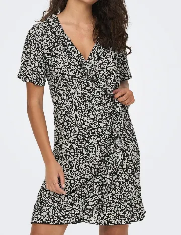 Rochie scurta Jacqueline de Yong, negru/alb Negru