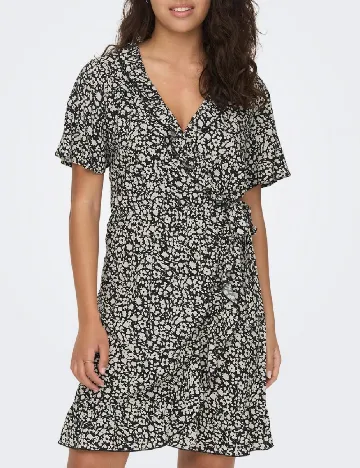 Rochie scurta Jacqueline de Yong, negru/alb Negru