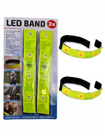 Banda reflectorizanta cu LED 2 bucati Dayes, galben Galben