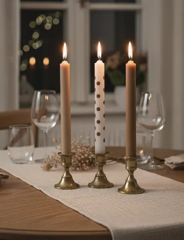 Set lumanari decorative 3 bucati ACTION, mix culori Mix culori