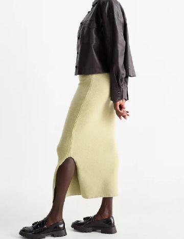 Fusta C&A, verde deschis