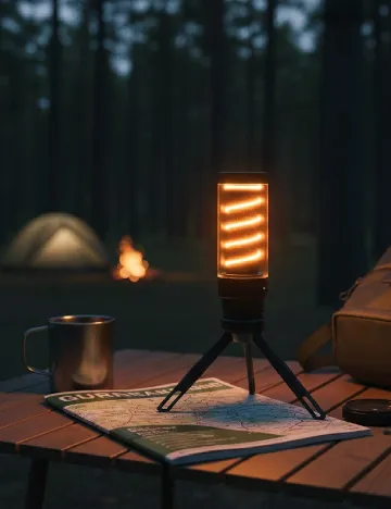 Lampa multifunctionala cu LED ACTION, mix culori Negru