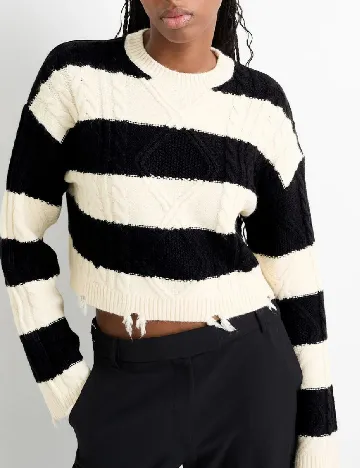 Bluza C&A, crem/negru Negru