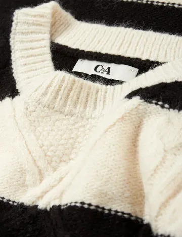 Bluza C&A, crem/negru Negru