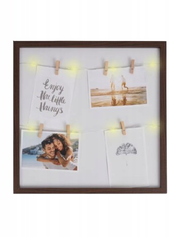 Rama cu iluminare LED, maro